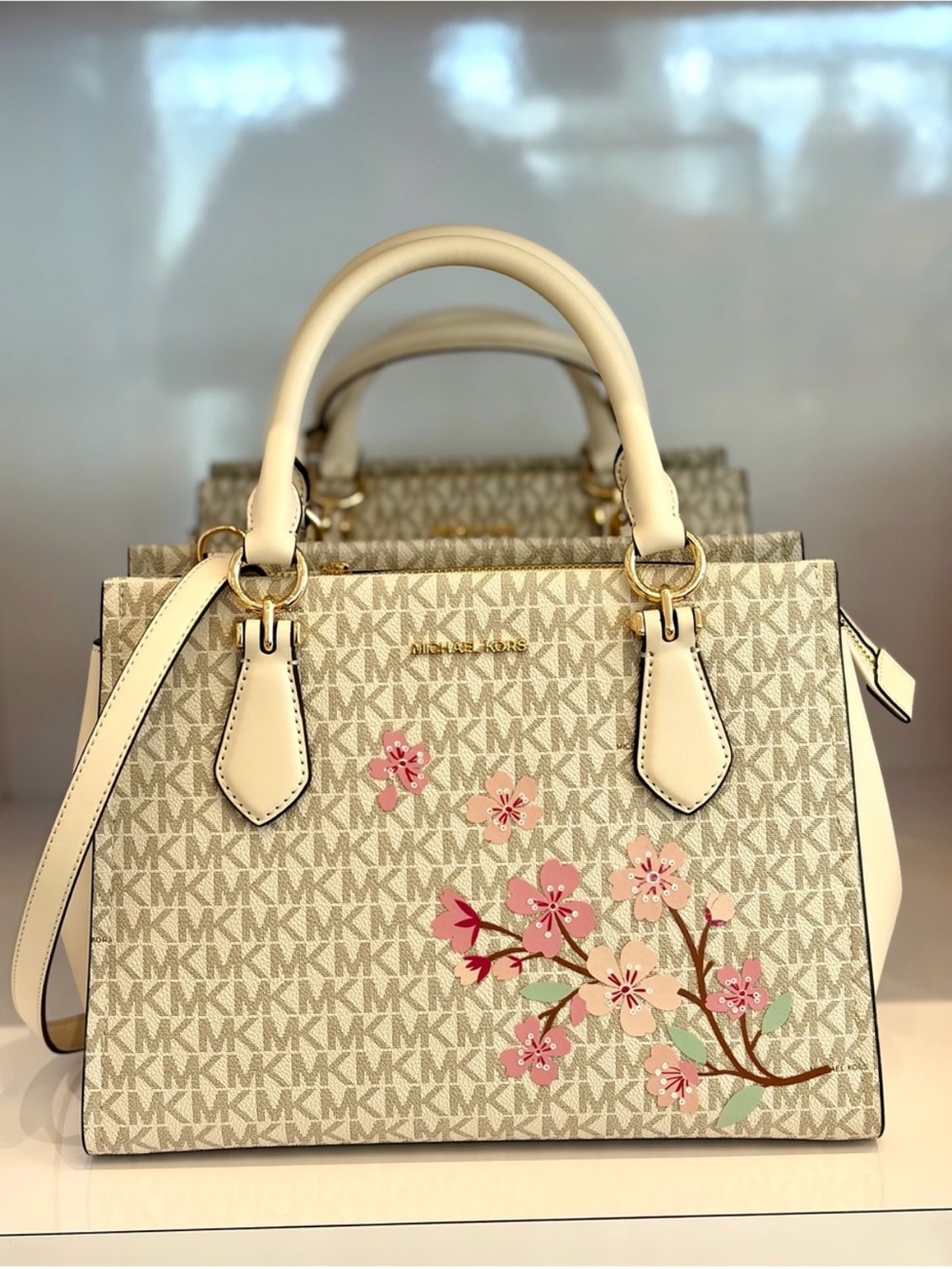 MICHAEL KORS Marilyn Md Embellished Signature Logo Satchel Crossbody - Picture 5 of 15